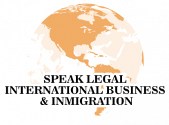 logo de speak legal servicios de inmigracion y internacionales